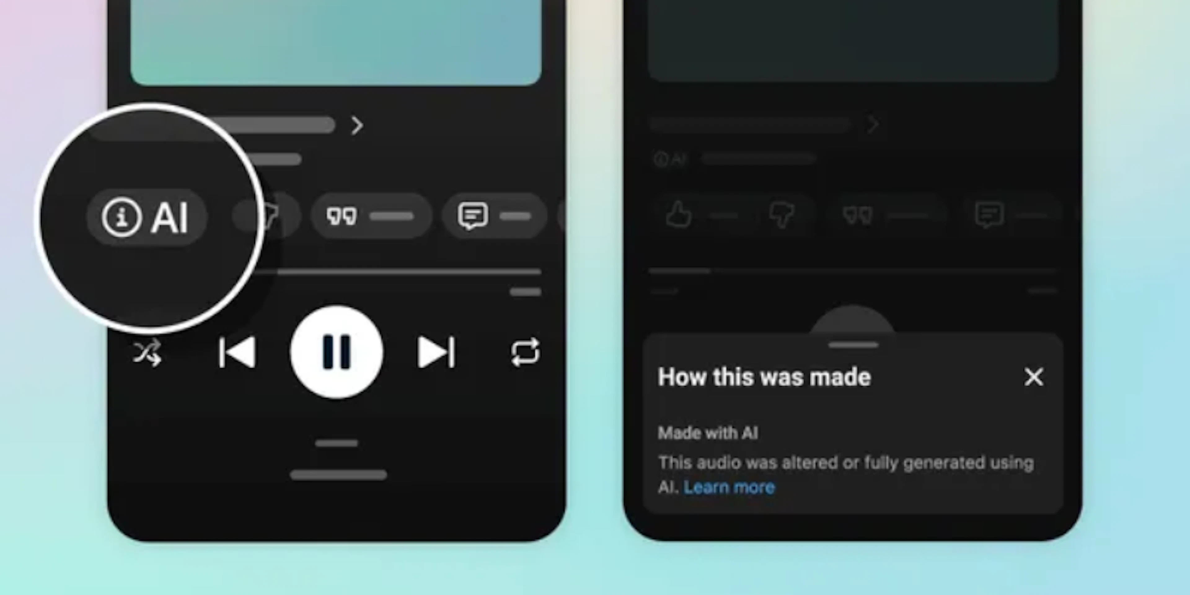 AI now has its own label on YouTube Music