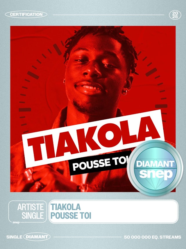 'Pousse toi' gets Diamond certification from SNEP